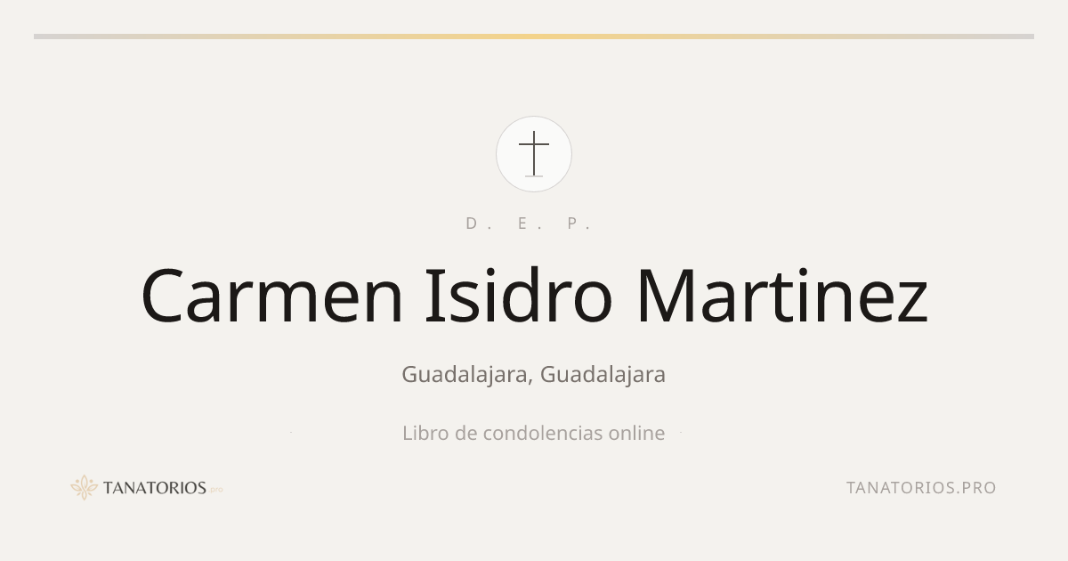 Memorial de Carmen Isidro Martinez