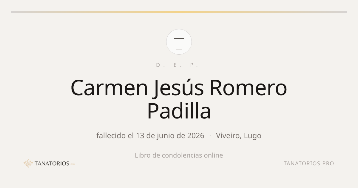 Memorial de Carmen Jesús Romero Padilla