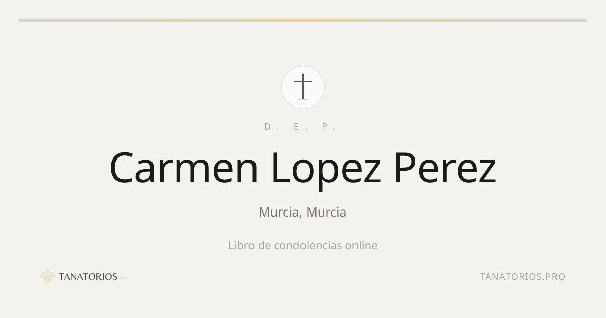 Memorial de Carmen Lopez Perez