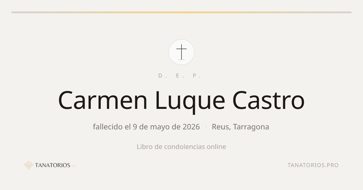 Memorial de Carmen Luque Castro