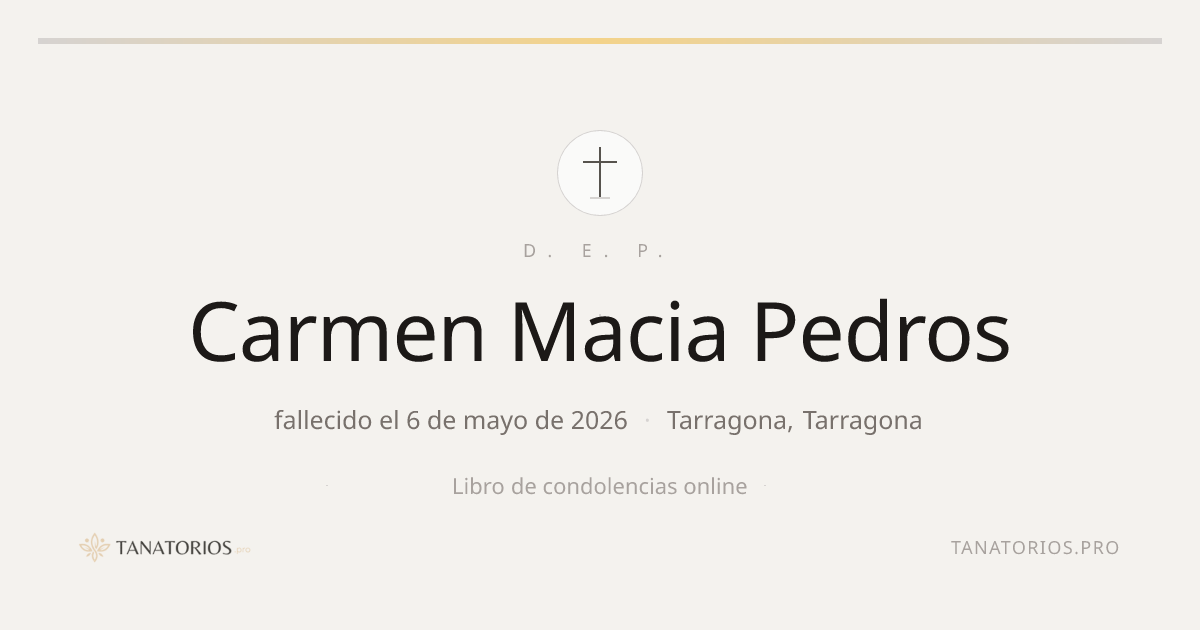 Memorial de Carmen Macia Pedros