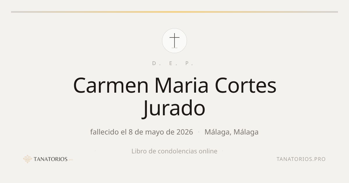 Memorial de Carmen Maria Cortes Jurado