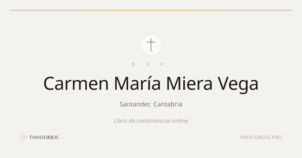 Memorial de Carmen María Miera Vega