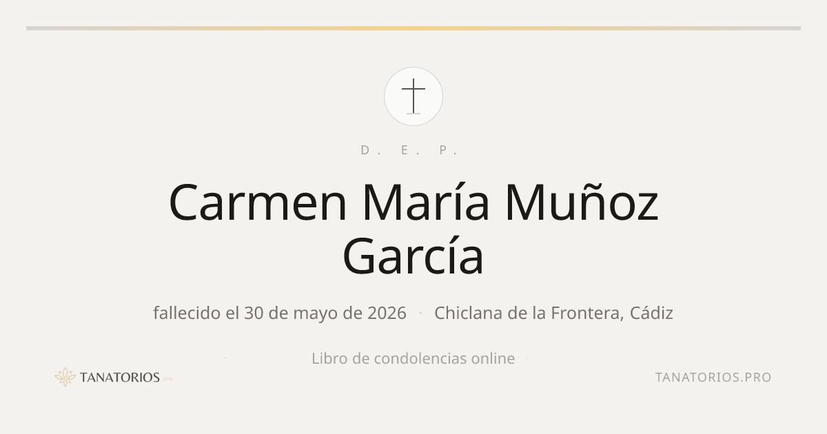 Memorial de Carmen María Muñoz García