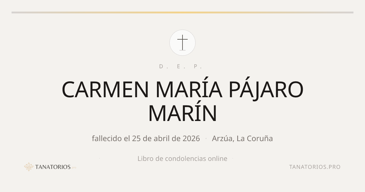 Memorial de CARMEN MARÍA PÁJARO MARÍN