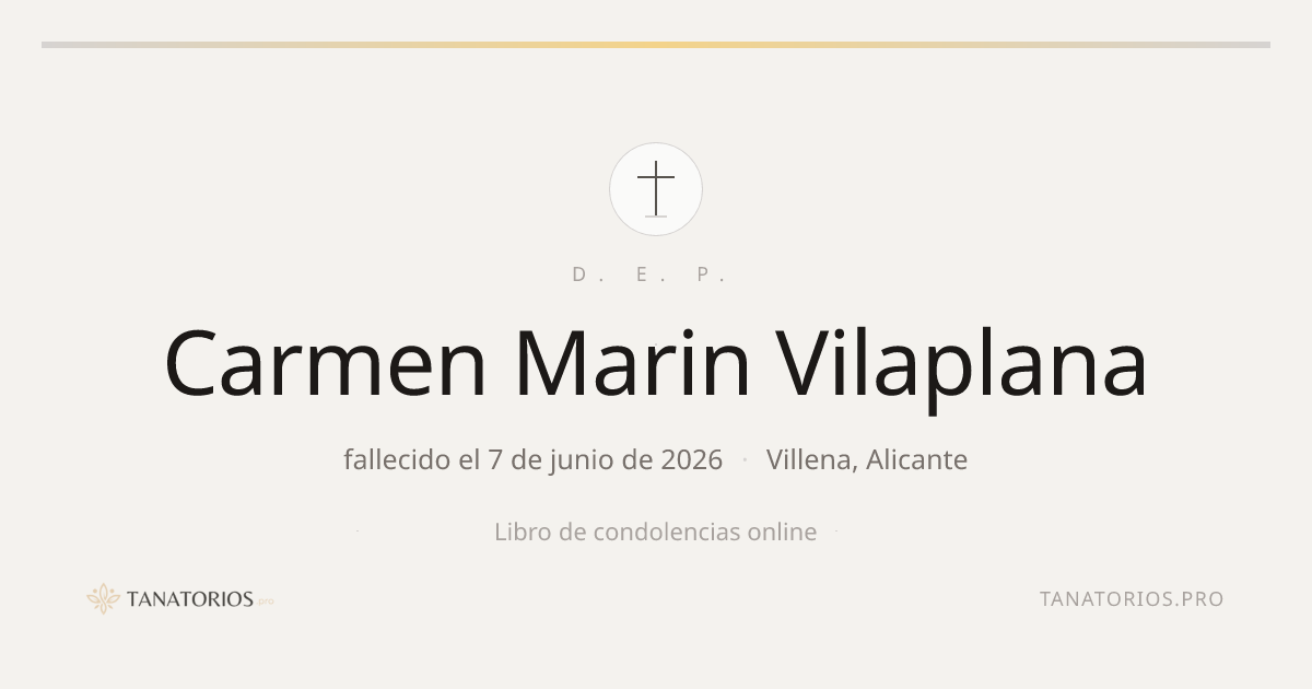 Memorial de Carmen Marin Vilaplana