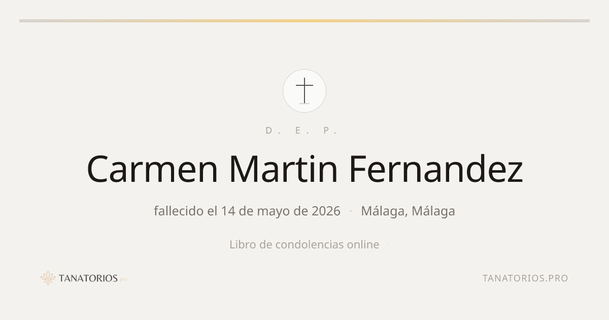 Memorial de Carmen Martin Fernandez