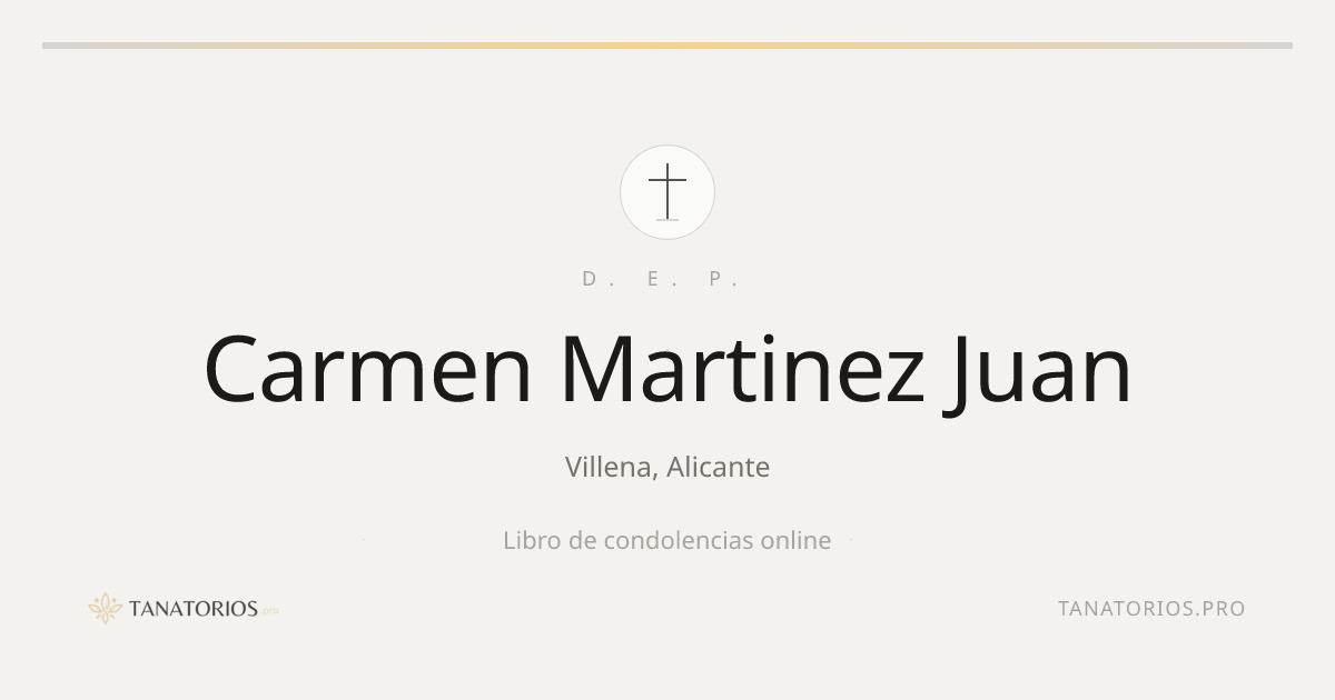 Memorial de Carmen Martinez Juan