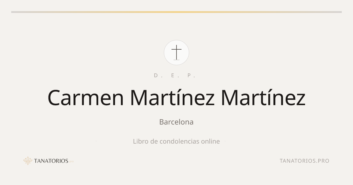 Memorial de Carmen Martínez Martínez