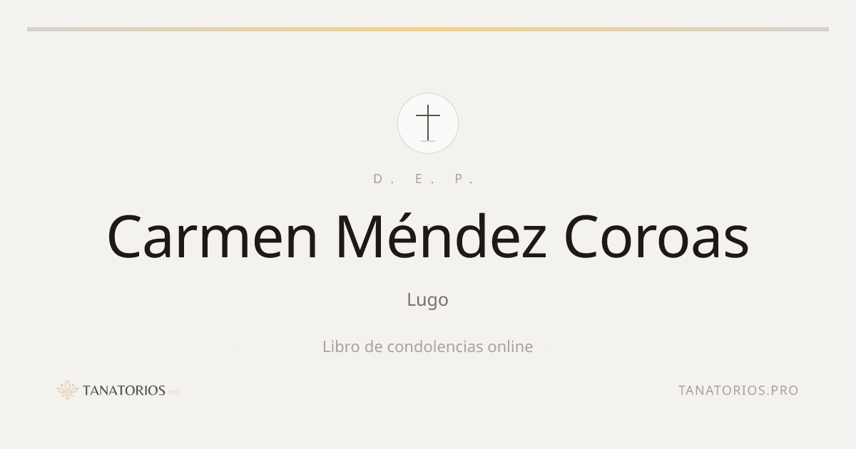 Memorial de Carmen Méndez Coroas