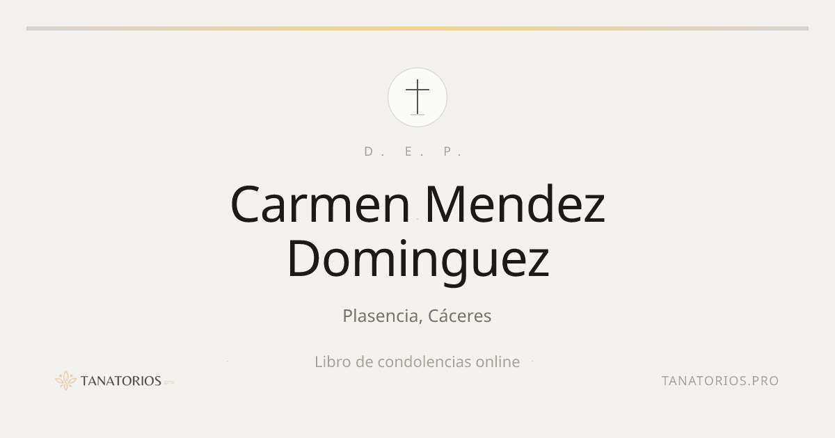 Memorial de Carmen Mendez Dominguez