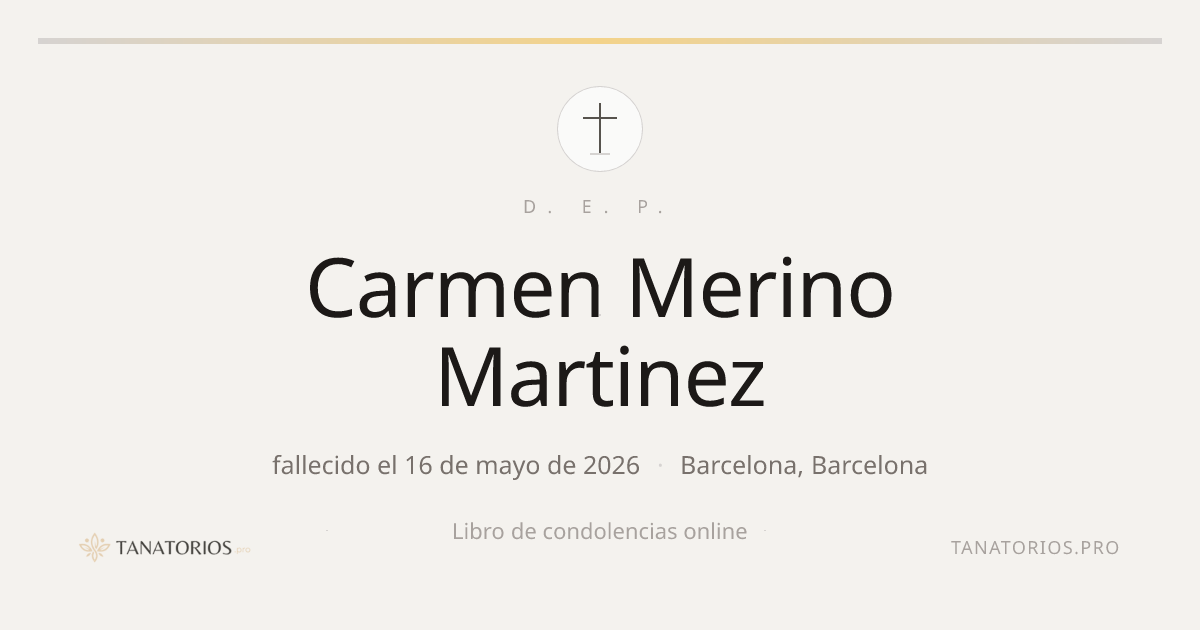 Memorial de Carmen Merino Martinez