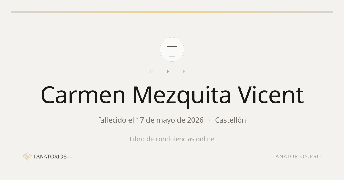 Memorial de Carmen Mezquita Vicent