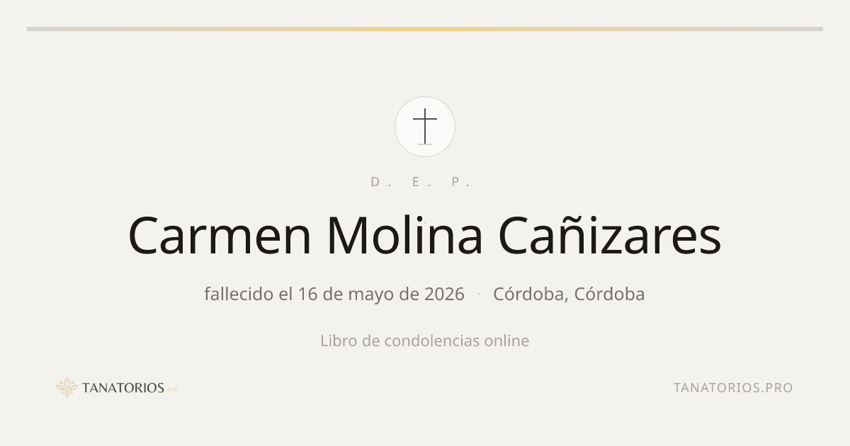 Memorial de Carmen Molina Cañizares