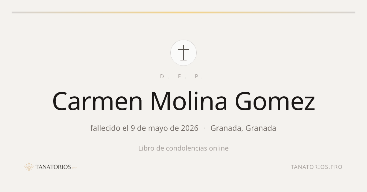 Memorial de Carmen Molina Gomez