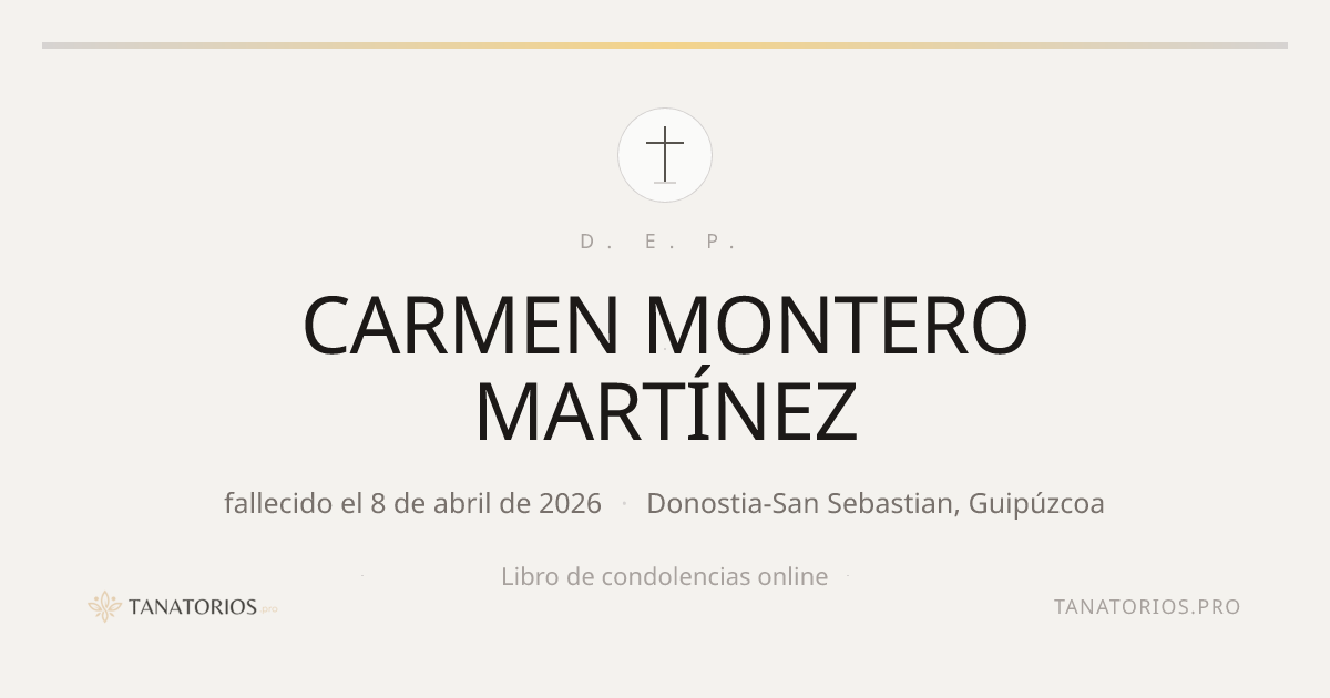 Memorial de CARMEN MONTERO MARTÍNEZ
