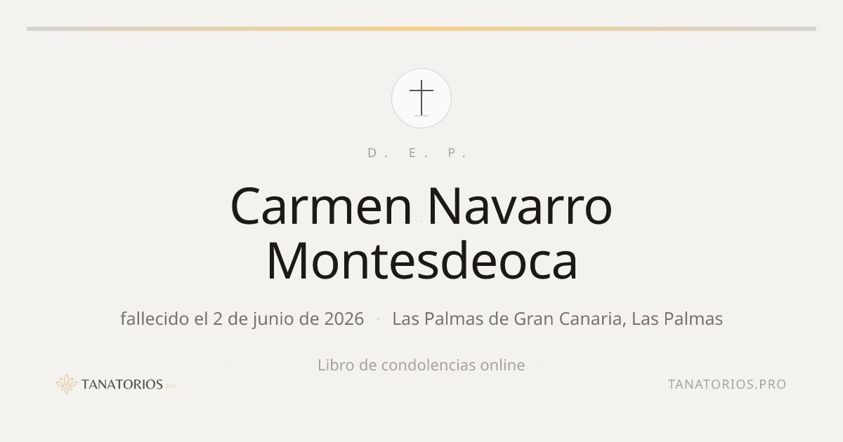 Memorial de Carmen Navarro Montesdeoca