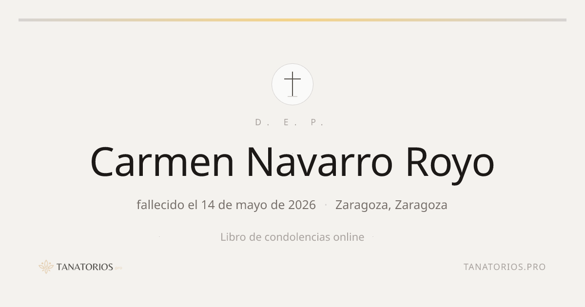 Memorial de Carmen Navarro Royo
