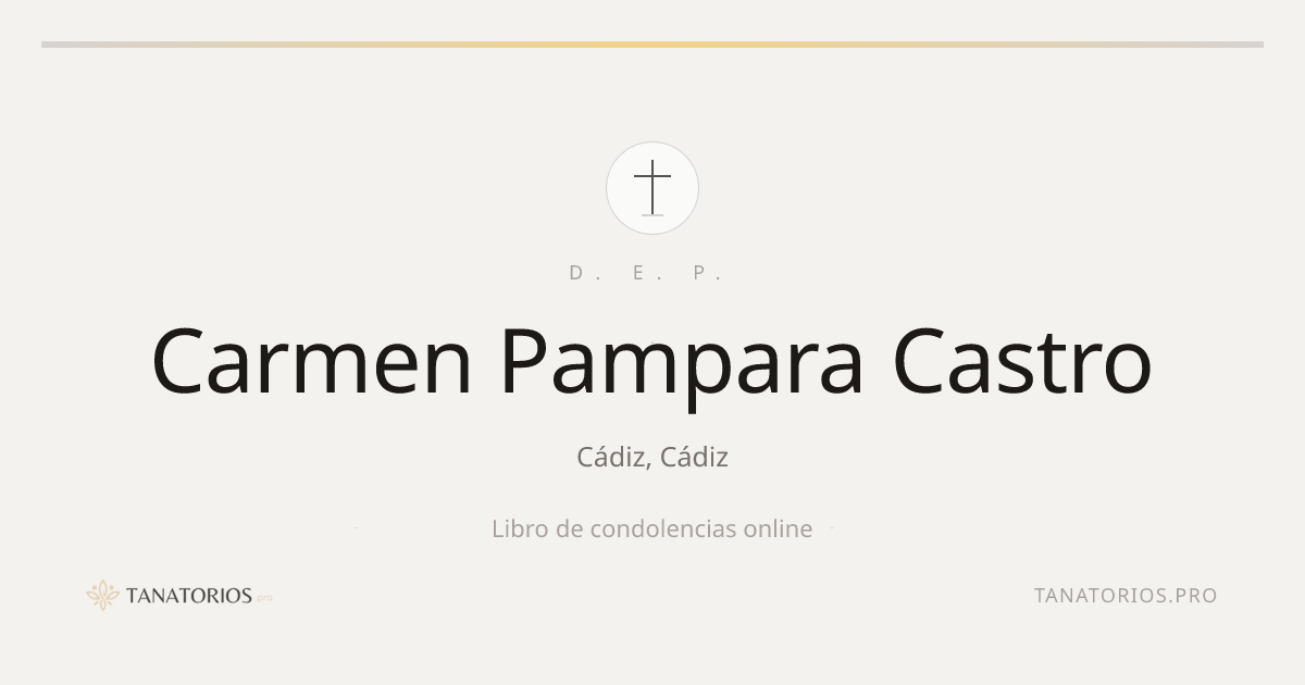 Memorial de Carmen Pampara Castro