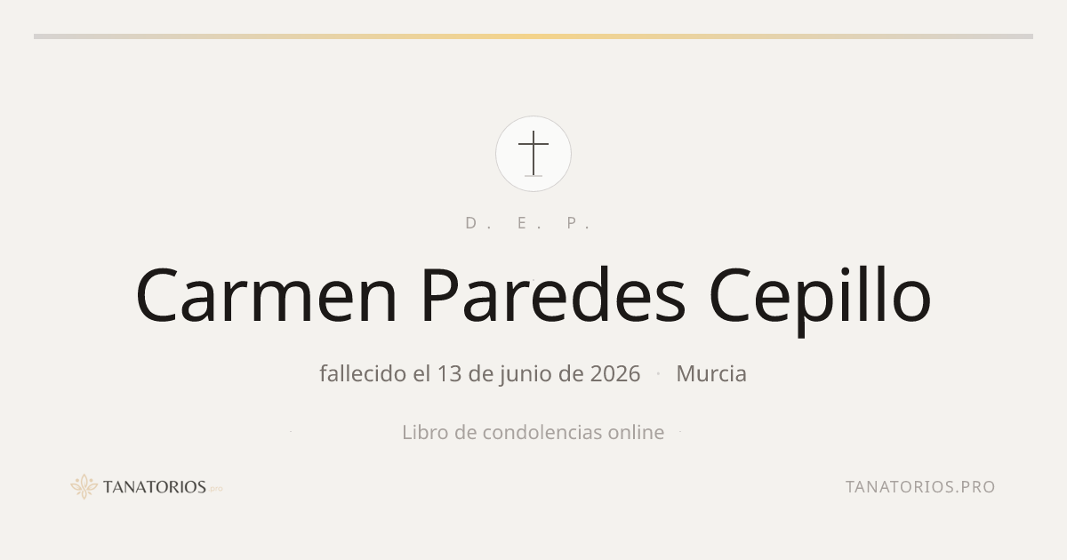Memorial de Carmen Paredes Cepillo