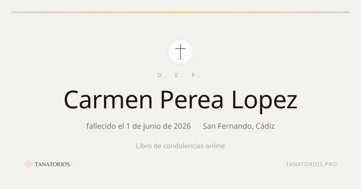Memorial de Carmen Perea Lopez