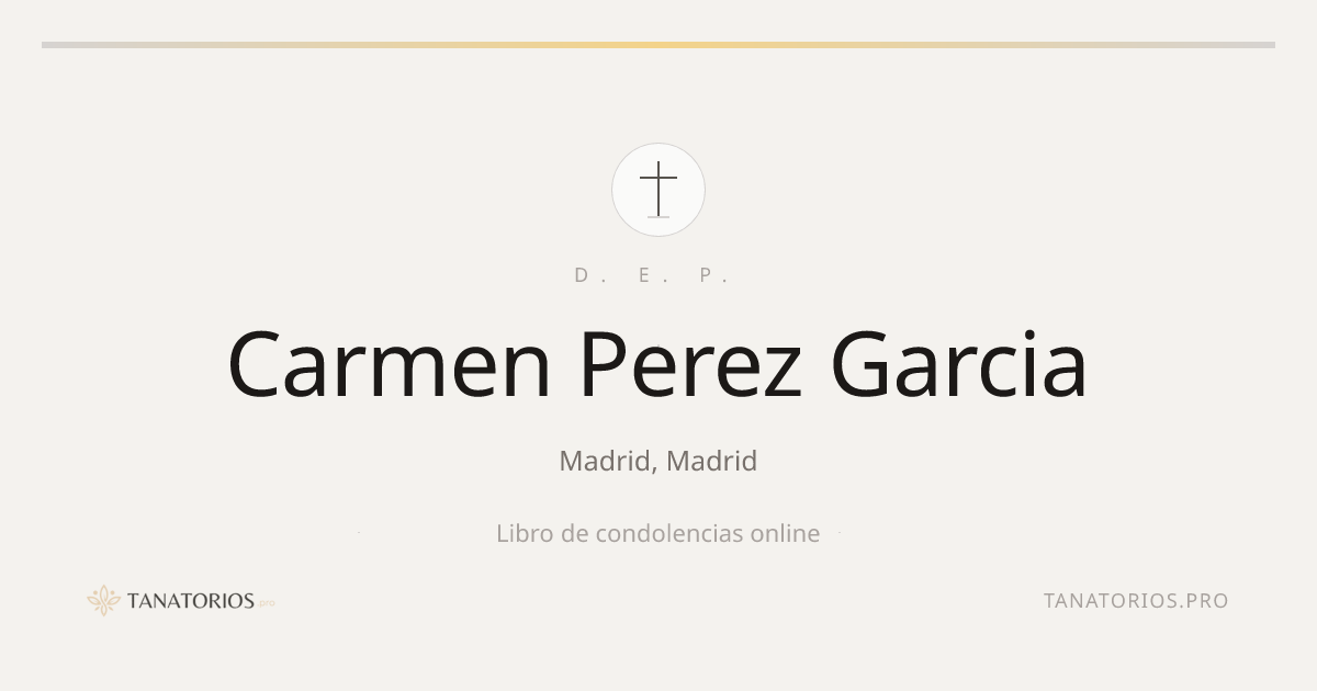 Memorial de Carmen Perez Garcia
