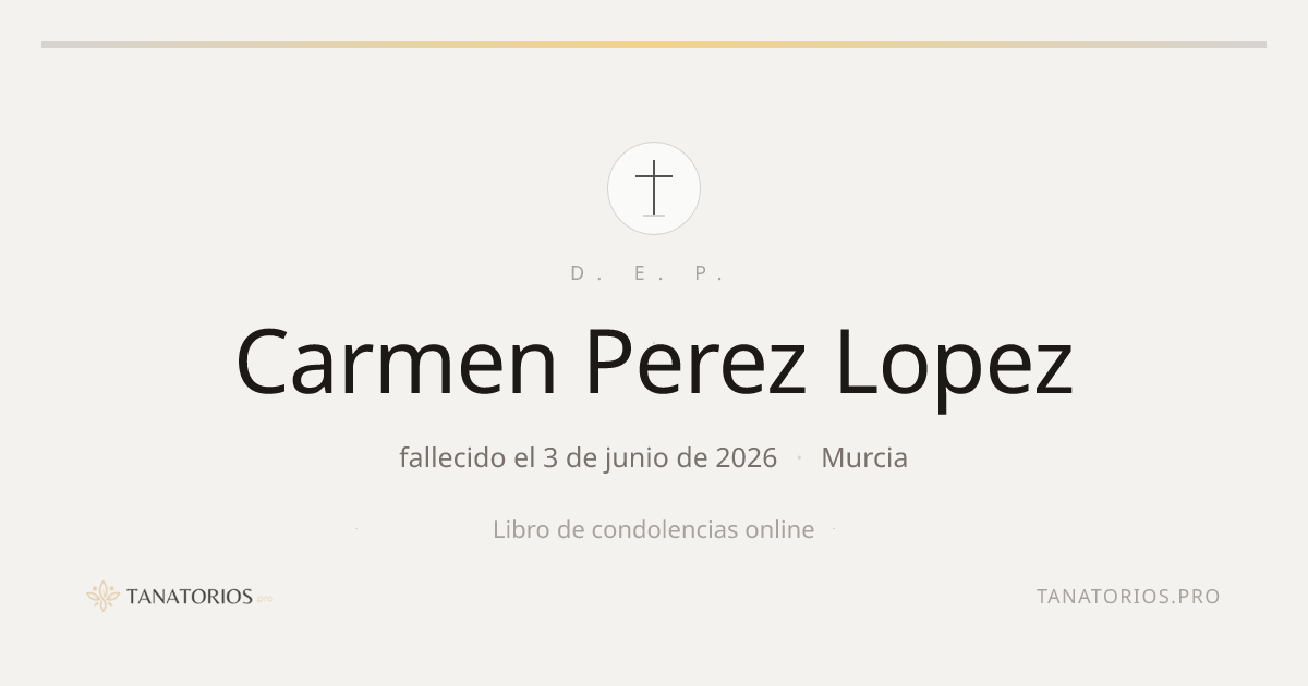 Memorial de Carmen Perez Lopez