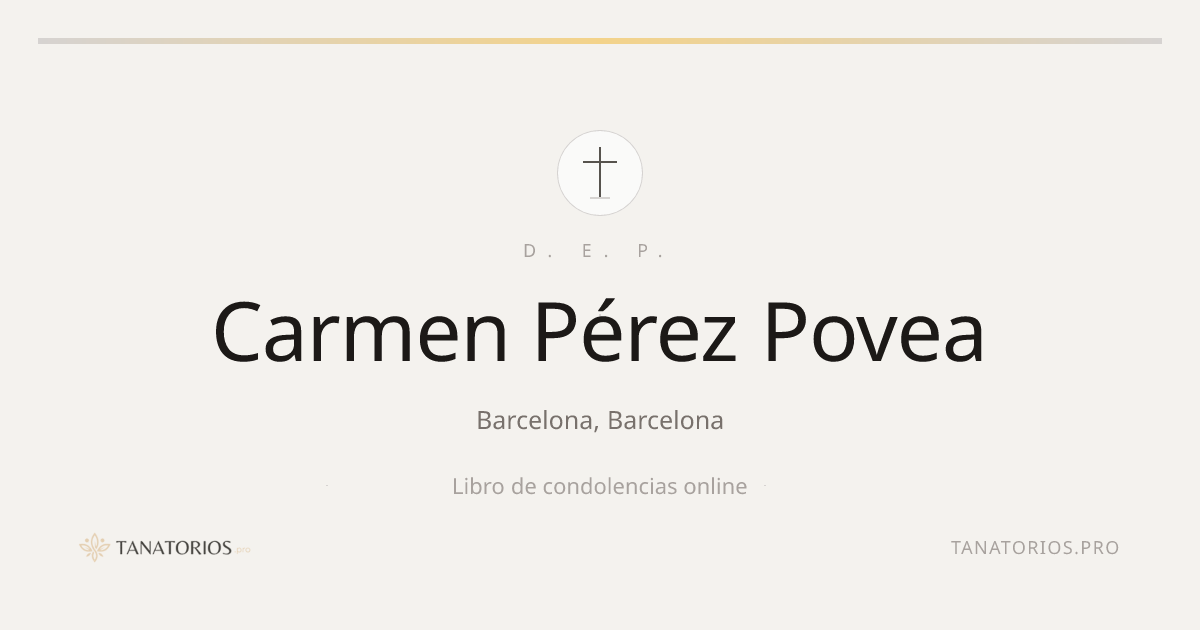 Memorial de Carmen Pérez Povea