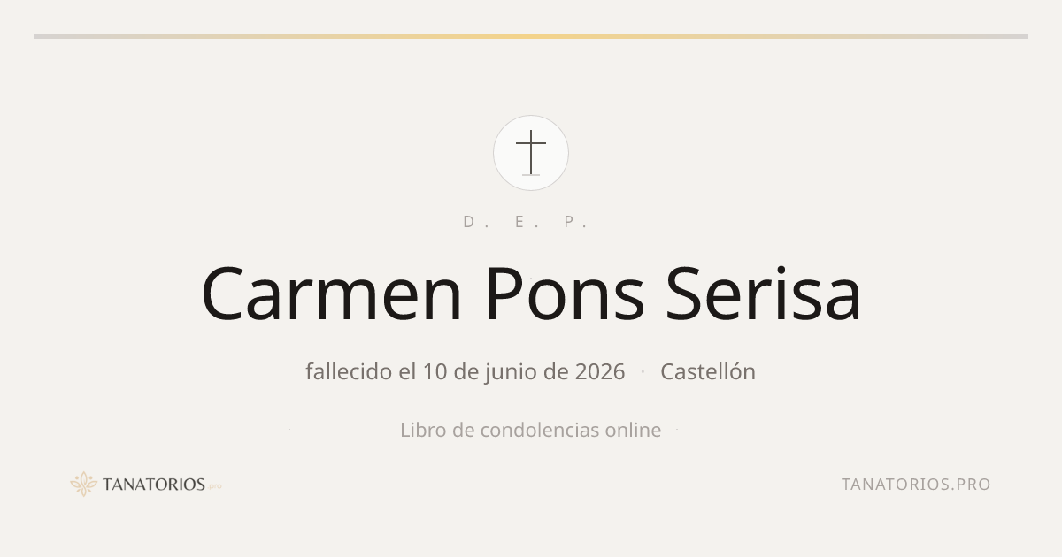 Memorial de Carmen Pons Serisa