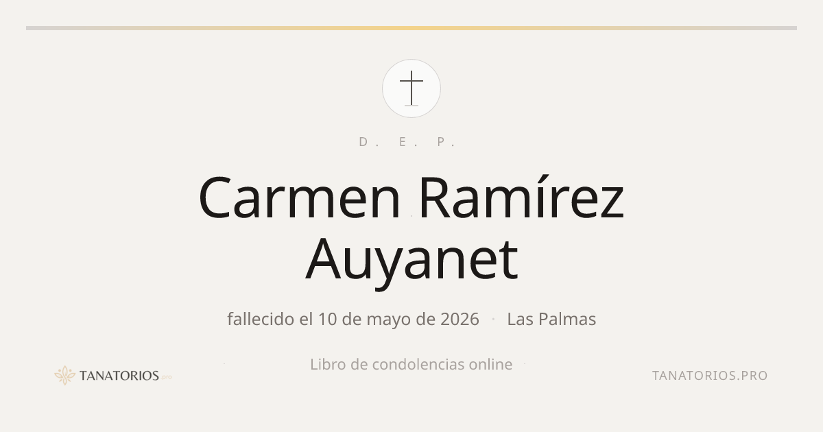 Memorial de Carmen Ramírez Auyanet