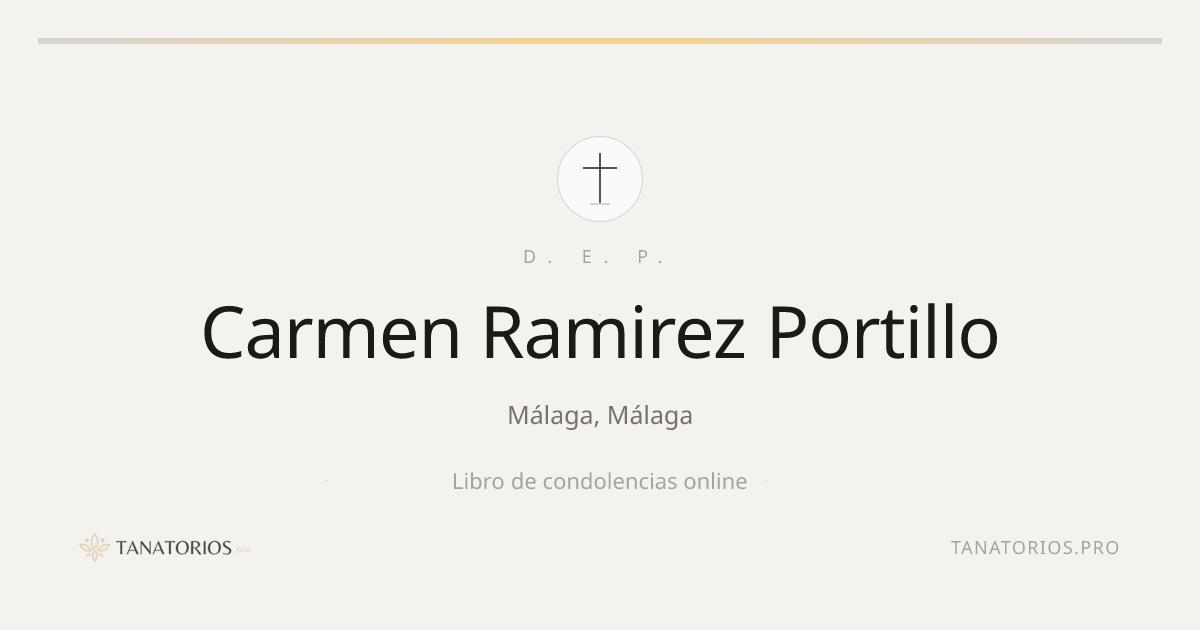 Memorial de Carmen Ramirez Portillo