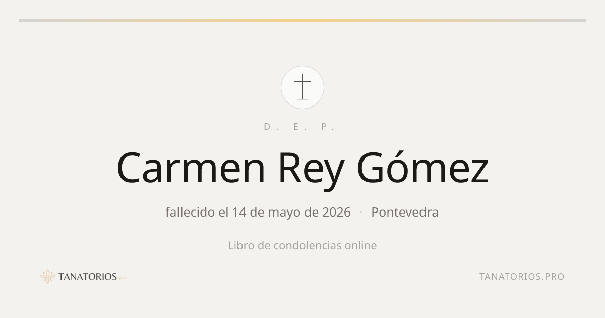 Memorial de Carmen Rey Gómez