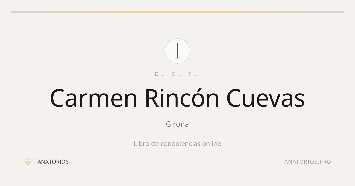 Memorial de Carmen Rincón Cuevas