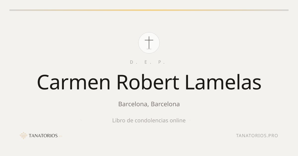Memorial de Carmen Robert Lamelas