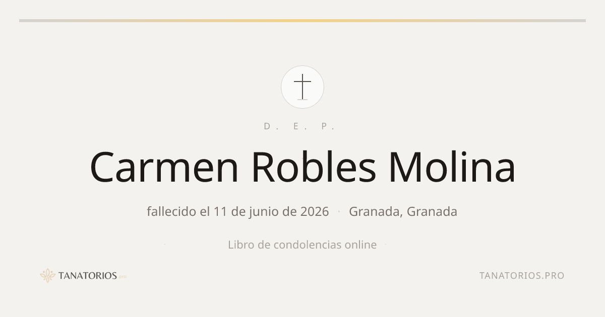 Memorial de Carmen Robles Molina
