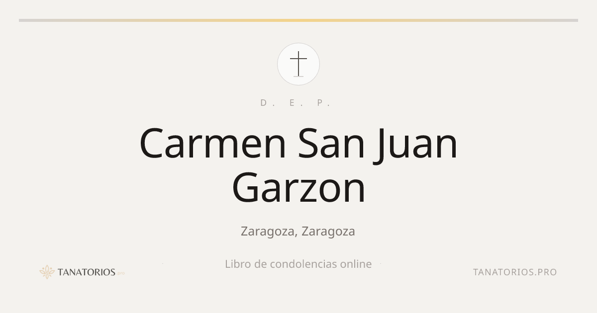 Memorial de Carmen San Juan Garzon