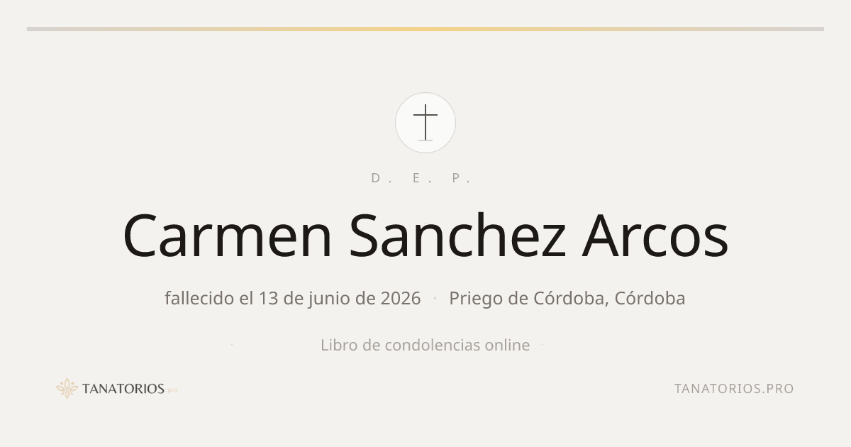 Memorial de Carmen Sanchez Arcos