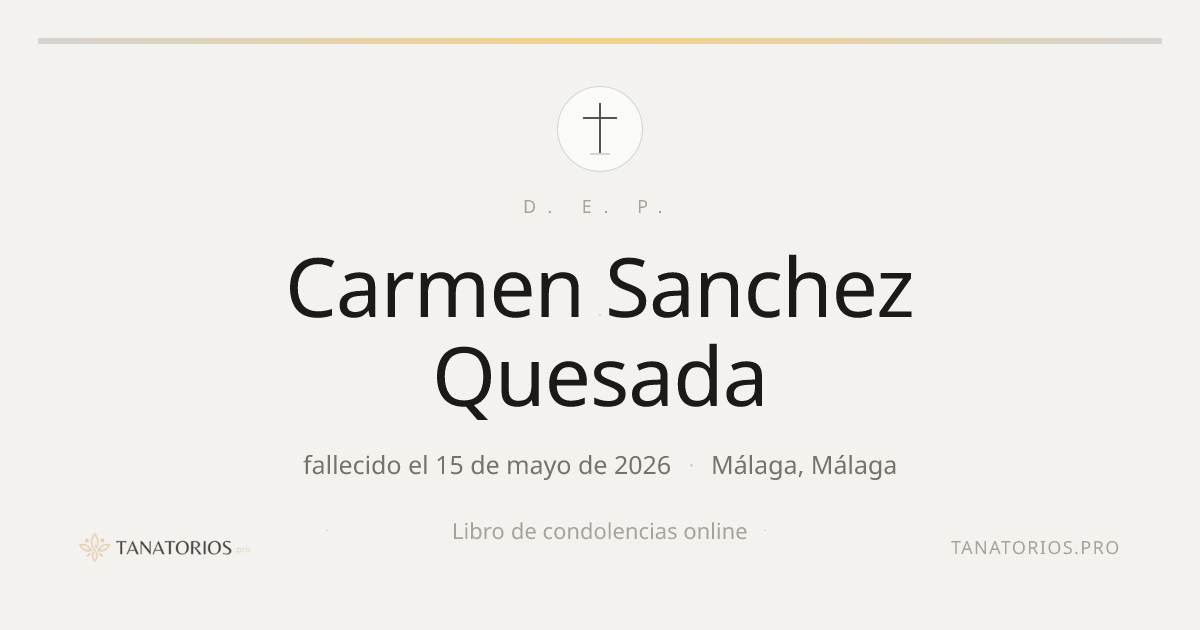 Memorial de Carmen Sanchez Quesada