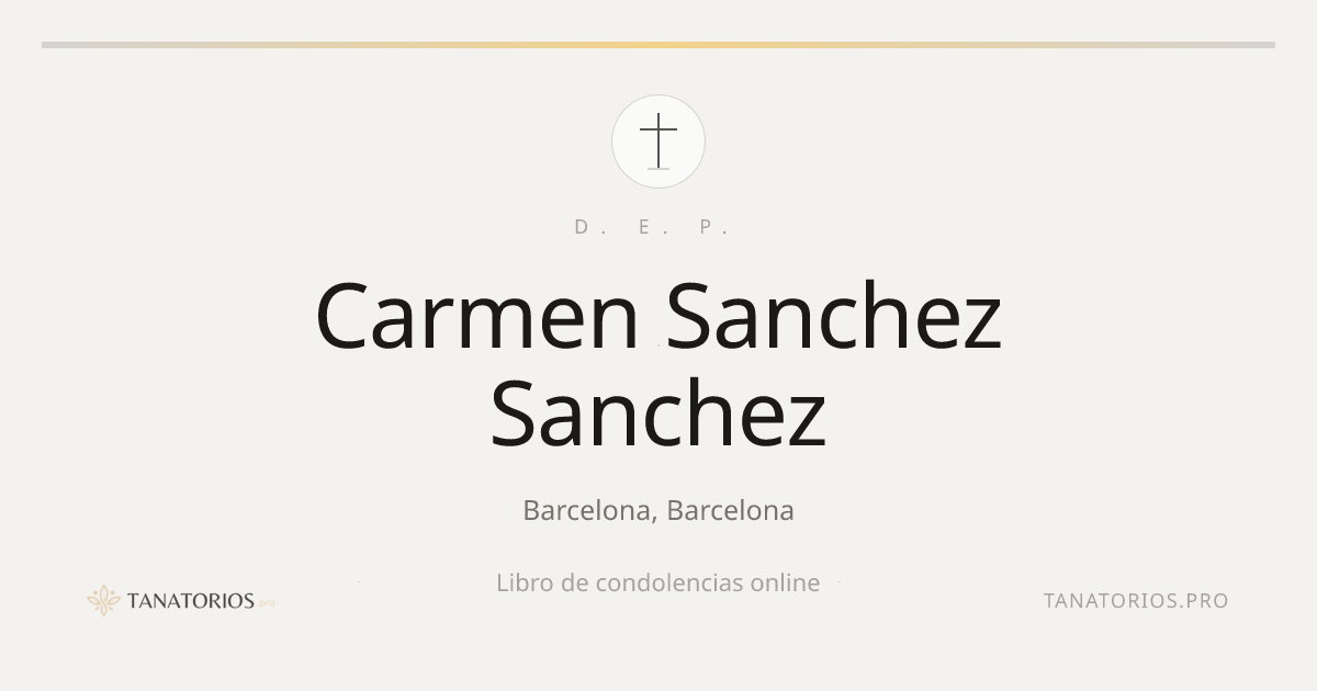 Memorial de Carmen Sanchez Sanchez