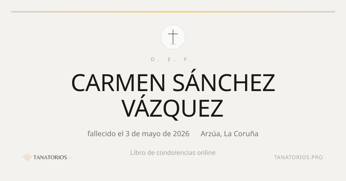Memorial de CARMEN SÁNCHEZ VÁZQUEZ