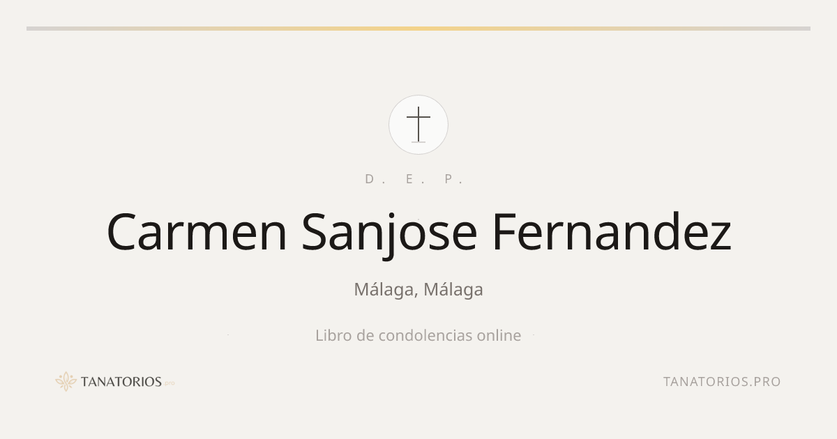 Memorial de Carmen Sanjose Fernandez