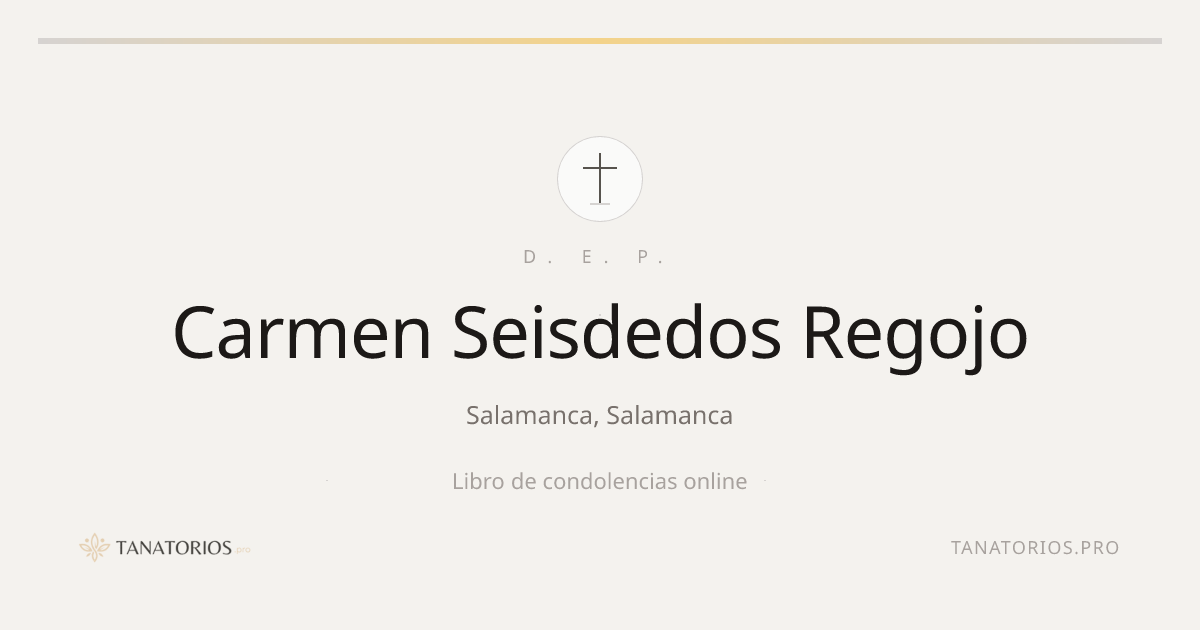 Memorial de Carmen Seisdedos Regojo