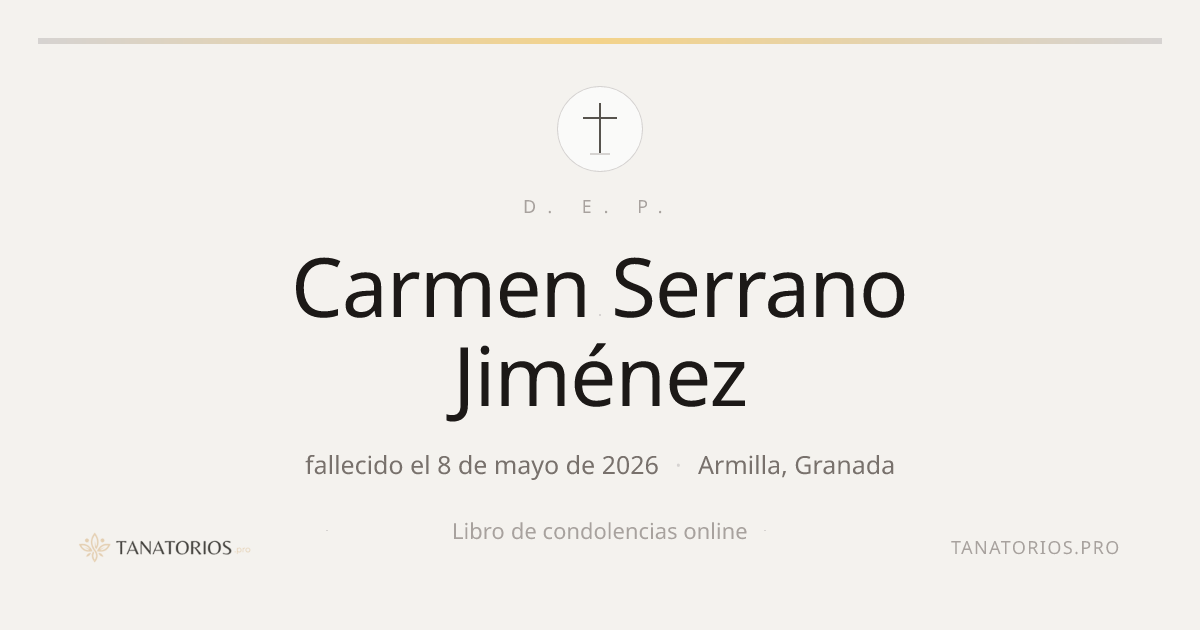 Memorial de Carmen Serrano Jiménez
