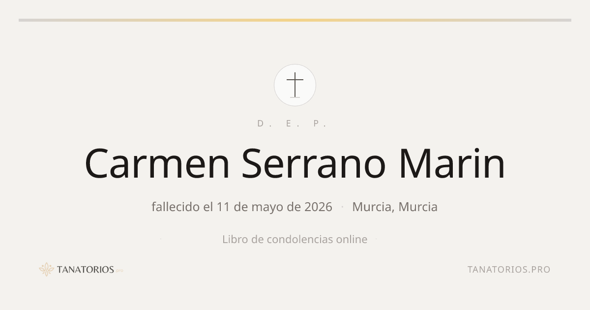 Memorial de Carmen Serrano Marin