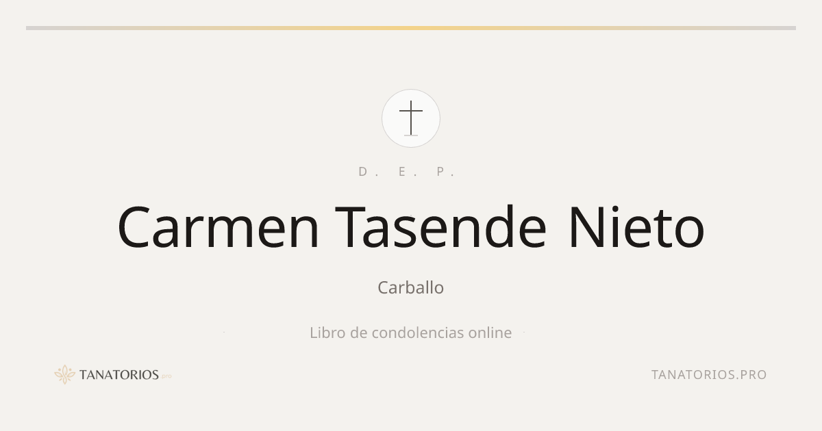 Memorial de Carmen Tasende Nieto
