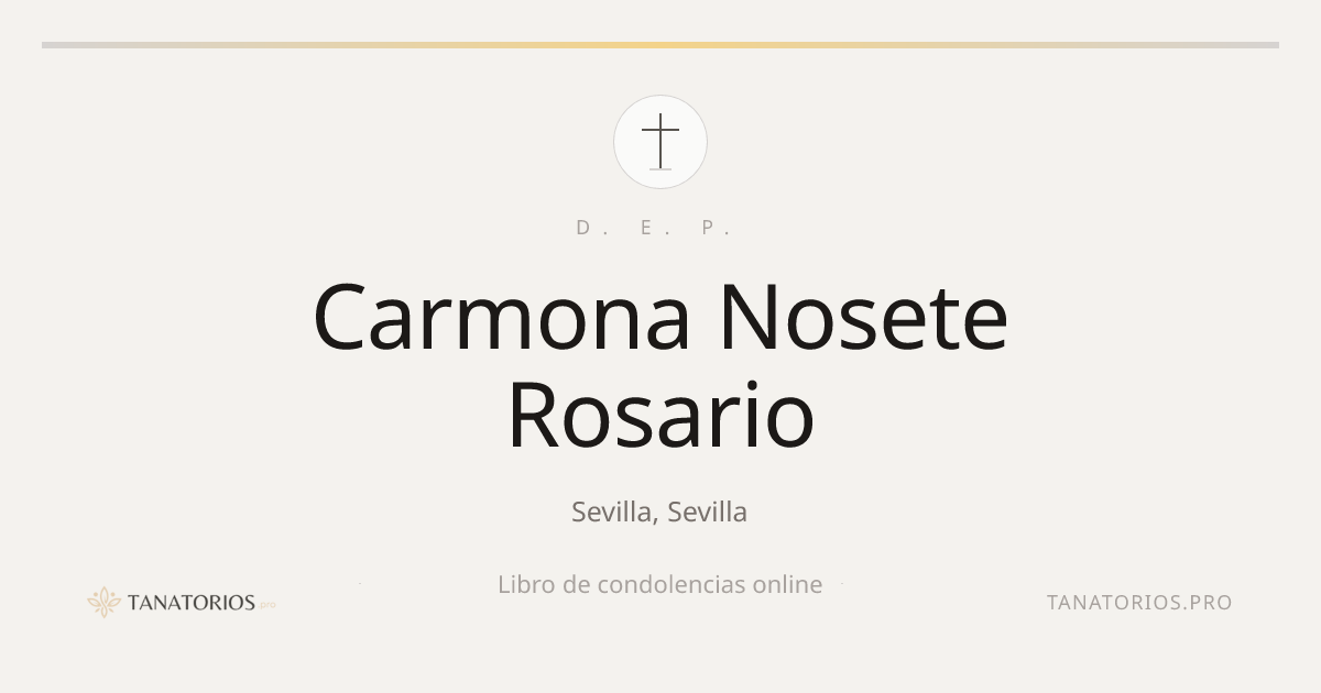 Memorial de Carmona Nosete Rosario