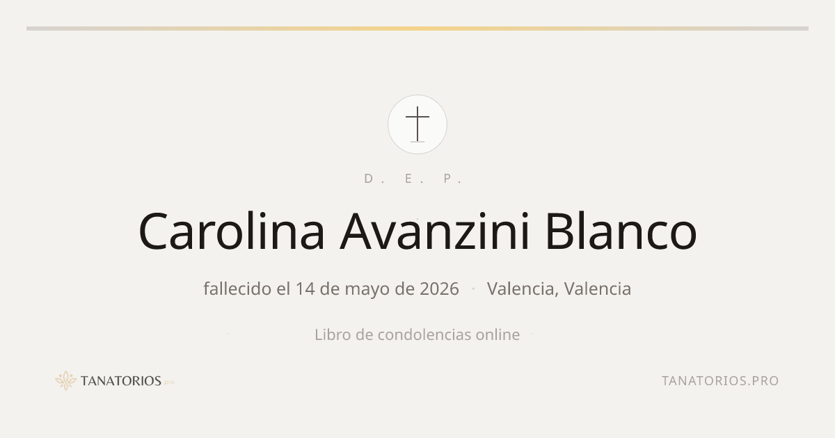 Memorial de Carolina Avanzini Blanco