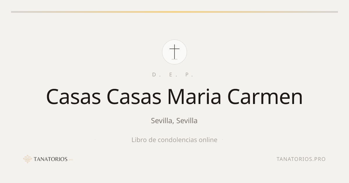 Memorial de Casas Casas Maria Carmen