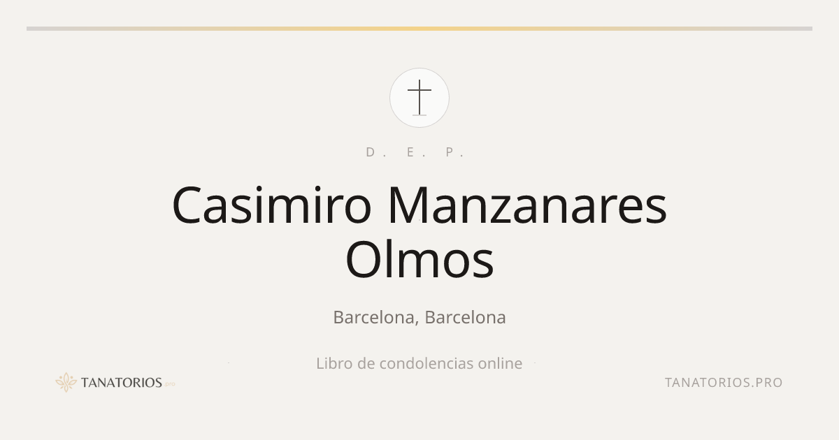 Memorial de Casimiro Manzanares Olmos
