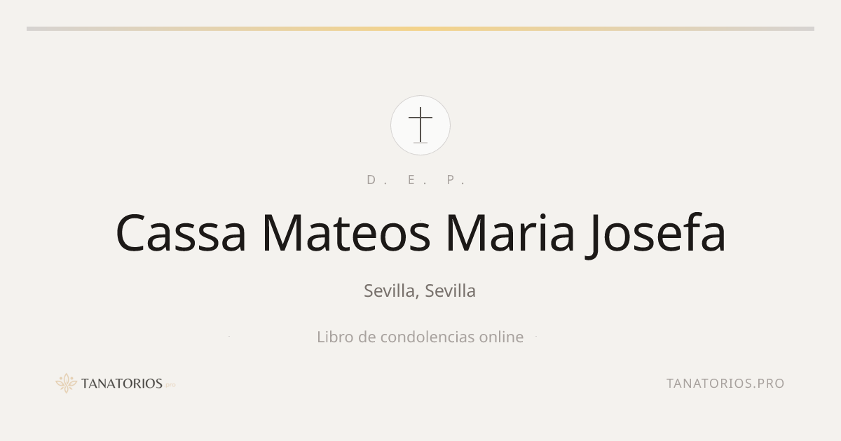 Memorial de Cassa Mateos Maria Josefa